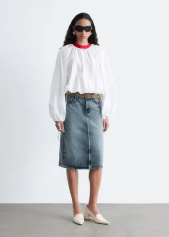 Gonna midi in denim