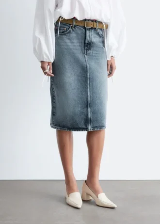 Gonna midi in denim