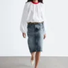 Gonna midi in denim
