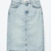 Gonna midi in denim