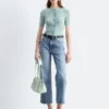 Jeans a gamba larga e vita alta