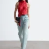Jeans a vita alta affusolati