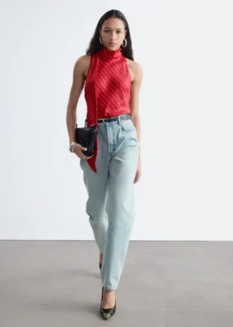 Jeans a vita alta affusolati