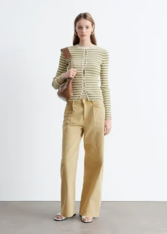 Jeans con dettaglio pieghettato