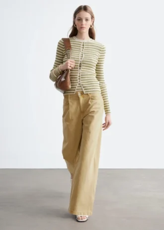 Jeans con dettaglio pieghettato