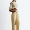 Jeans con dettaglio pieghettato