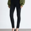 Leggings in jersey con pieghe