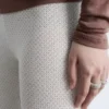 Leggings in maglia pointelle
