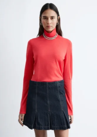 Maglia a collo alto in lana merino