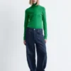 Maglia a collo alto in lana merino
