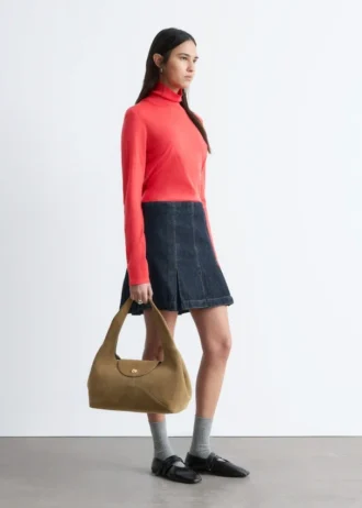 Maglia a collo alto in lana merino
