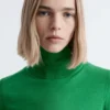 Maglia a collo alto in lana merino