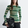 Maglia a maniche lunghe a costine