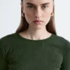Maglia a maniche lunghe a costine
