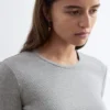 Maglia a maniche lunghe a costine