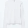 Maglia a maniche lunghe a costine