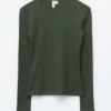 Maglia a maniche lunghe a costine