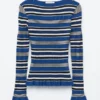 Maglia a maniche lunghe a costine