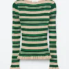 Maglia a maniche lunghe a costine