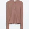 Maglia in lana con mezza abbottonatura