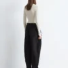 Maglia in lana merino con mezza abbottonatura
