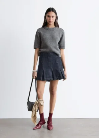 Maglietta in maglia a costine