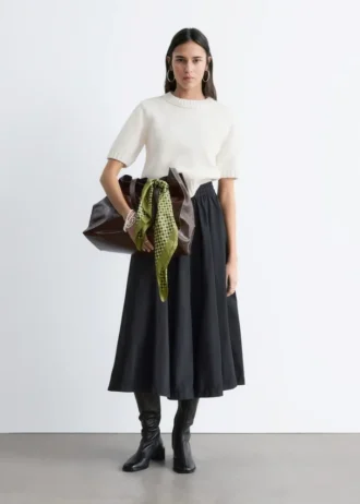 Maglietta in maglia a costine