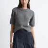 Maglietta in maglia a costine