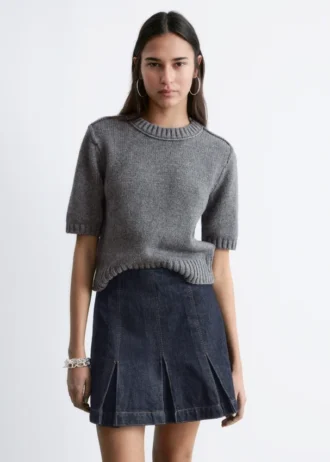 Maglietta in maglia a costine