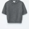 Maglietta in maglia a costine
