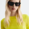 Occhiali da sole cat-eye angolari