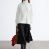 Maglione a collo alto con maniche a kimono