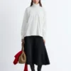 Maglione a collo alto con maniche a kimono
