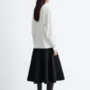 Maglione a collo alto con maniche a kimono