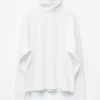 Maglione a collo alto con maniche a kimono