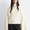 Maglione a trecce in misto mohair