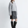 Maglione a trecce in misto mohair