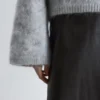 Maglione a trecce in misto mohair