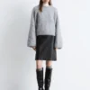 Maglione a trecce in misto mohair