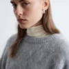 Maglione a trecce in misto mohair