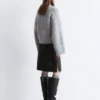 Maglione a trecce in misto mohair