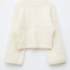 Maglione a trecce in misto mohair