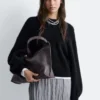 Maglione con maniche a palloncino in misto alpaca