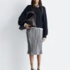 Maglione con maniche a palloncino in misto alpaca