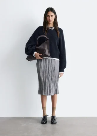 Maglione con maniche a palloncino in misto alpaca