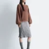 Maglione con maniche a palloncino in misto alpaca