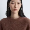 Maglione con maniche a palloncino in misto alpaca