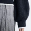 Maglione con maniche a palloncino in misto alpaca