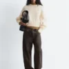 Maglione con maniche a palloncino in misto mohair