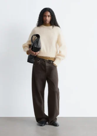 Maglione con maniche a palloncino in misto mohair